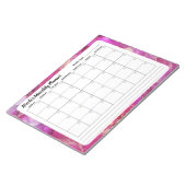 Rosa und goldene Monatszeitschrift Notizblock (angewinkelt)