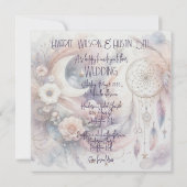 Rosa und goldene Mondhochzeit Einladung (Rückseite)