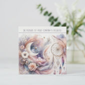 Rosa und goldene Mondhochzeit Einladung (Stehend Vorderseite)