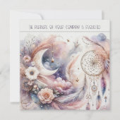 Rosa und goldene Mondhochzeit Einladung (Vorderseite)