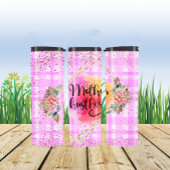 Rosa und goldene Mutter Hustler Mama Thermosbecher