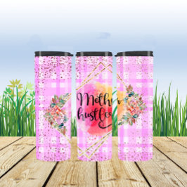 Rosa und goldene Mutter Hustler Mama Thermosbecher