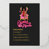 Rosa und goldene Nachmittagsfeier Einladung (Rückseite)