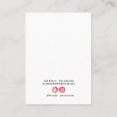 Rosa und goldene Netzwerkkarte Visitenkarte (Rückseite)