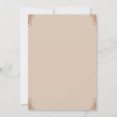 Rosa und goldene Perle Elegante Einladungen (Rückseite)