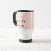 Rosa und goldene Personalisierte Welt Beste Mama Reisebecher (Vorderseite Links)