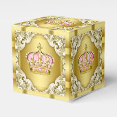 Rosa und goldene Prinzessenkrone Geschenkschachtel (Vorderseite)