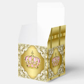 Rosa und goldene Prinzessenkrone Geschenkschachtel (Geöffnet)