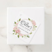 Rosa und goldene Rahmen Danke Brautparty Geschenkanhänger (Beispiel)