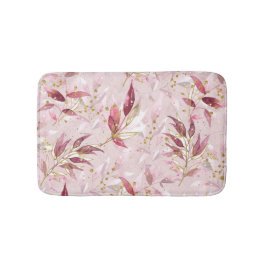 Rosa und goldene Reben in Blüte Badematte