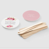 Rosa und goldene Rose Aquarellfarben Gastgeschenk Fächer (Non-assembled)