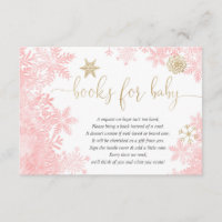 Rosa und goldene Schneeflocken Babydusche Anfrage 