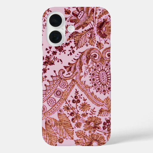 Rosa und goldene Spitze Case-Mate iPhone Hülle (Rückseite)