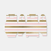 Rosa und goldene Streifen Geburtstagsparty Geschenkschachtel (Ungefaltet)