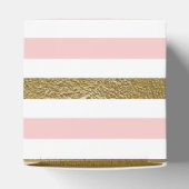 Rosa und goldene Streifen Geburtstagsparty Geschenkschachtel (Oben)