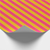 Rosa und goldene Streifen Geschenkpapier (Ecke)
