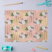 Rosa und goldene Streifen mit Rose Seidenpapier (Basteln)