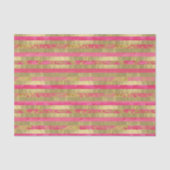 Rosa und goldene Streifen Seidenpapier (Vorderseite)