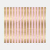 Rosa und goldene Streifenmuster Fleecedecke (Vorderseite (Horizontal))