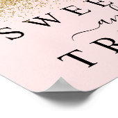 Rosa und goldene Süßigkeiten & Leckereien Dessert- Poster (Ecke)