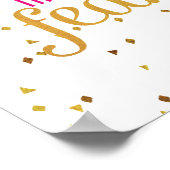 Rosa und goldene Träume Inspiration Zitat Poster (Ecke)