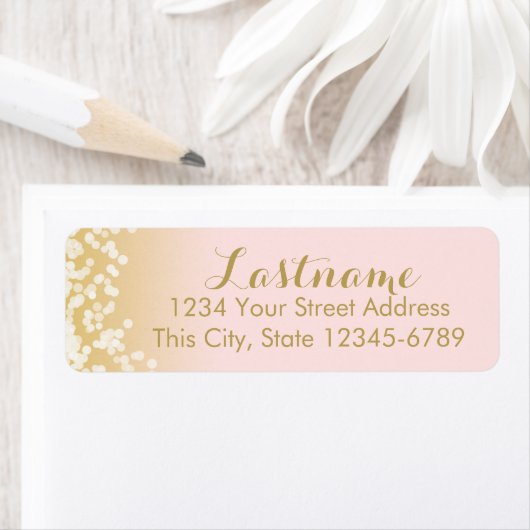 Rosa und goldene Twinkelleuchten (Insitu)