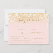 Rosa und goldene UAWG RSVP Karte (Vorderseite)