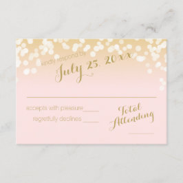 Rosa und goldene UAWG RSVP Karte