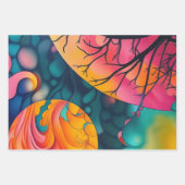 Rosa und goldene Vollmond Silhouette Geschenkpapier Set (Vorderseite 3)