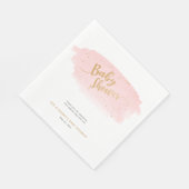 Rosa und goldene Wasserfarben Girl Baby Dusche Serviette (Ecke)