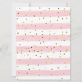 Rosa und goldene Winter-Waldland-Lkw Erster Geburt Einladung (Rückseite)