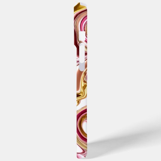 Rosa und goldene Wirbel Case-Mate iPhone Hülle (Rückseite / Links)