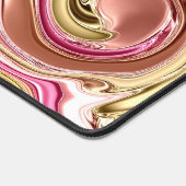 Rosa und goldene Wirbel und wirbeln Schreibtischunterlage (Ecke)