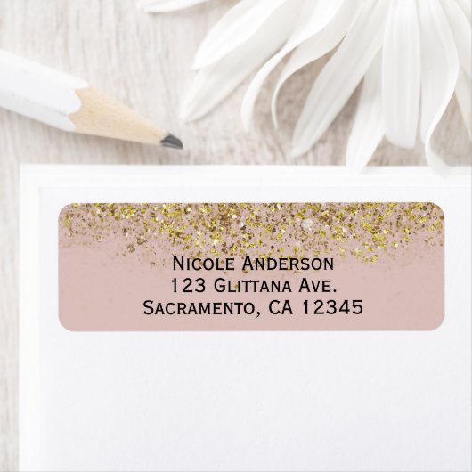 Rosa und goldener Glitzer Modernes, trendiges Glam (Insitu)