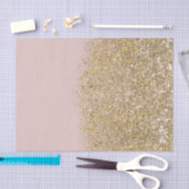 Rosa und goldener Glitzer Modernes, trendiges Glam Seidenpapier (Handwerk)