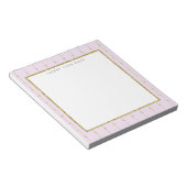 Rosa und goldener Glitzer Personalisiert Notepad 5 Notizblock (angewinkelt)
