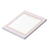 Rosa und goldener Glitzer Personalisiert Notepad 5 Notizblock (Rotiert)