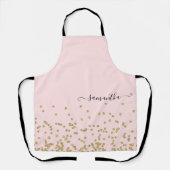 Rosa und goldener Glitzer Schürze (Vorderseite)