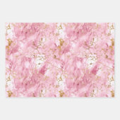 Rosa und goldener Marmor Geschenkpapier Set (Vorderseite 2)