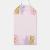 Rosa und goldener Regenbogen 1. Geburtstag Gnade Geschenkanhänger (Rückseite)