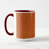 Rosa und goldenes Blumenmuster Tasse (Links)