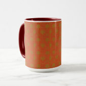 Rosa und goldenes Blumenmuster Tasse (Vorderseite Links)