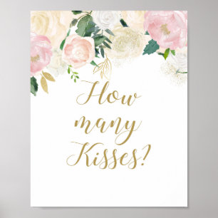 Rosa und Goldenes Brautparty-Schild Poster