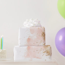 Rosa und goldenes Elegant Geschenkpapier