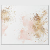 Rosa und goldenes Elegant Geschenkpapier (Flach)