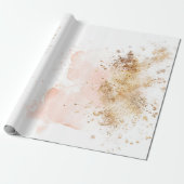 Rosa und goldenes Elegant Geschenkpapier (Ungerollt)