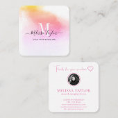 Rosa und goldenes Foto Holografisch mit Monogramm Treuekarte (Vorne/Hinten)