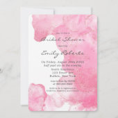 Rosa und goldenes Glitzer Rauch Brautparty Einladung (Vorderseite)