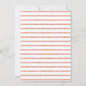 Rosa und goldenes Herz-Brautparty Einladung (Rückseite)