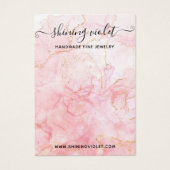 Rosa und goldenes Marmorerring & Nekklace Display (Vorderseite)